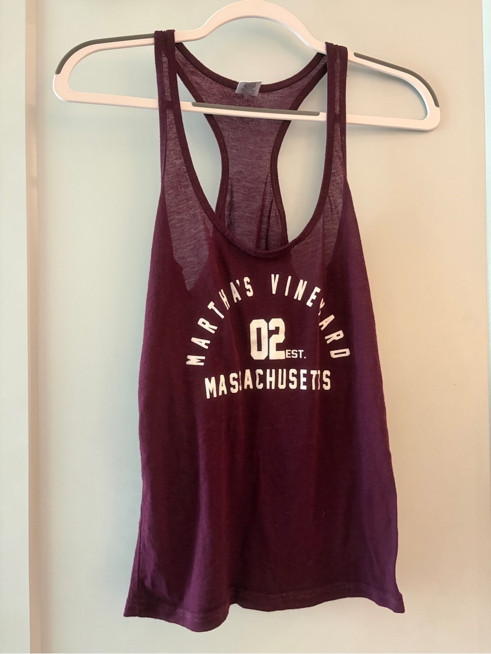 Wine/Plum Martha’s Vineyard Racerback Tank Top